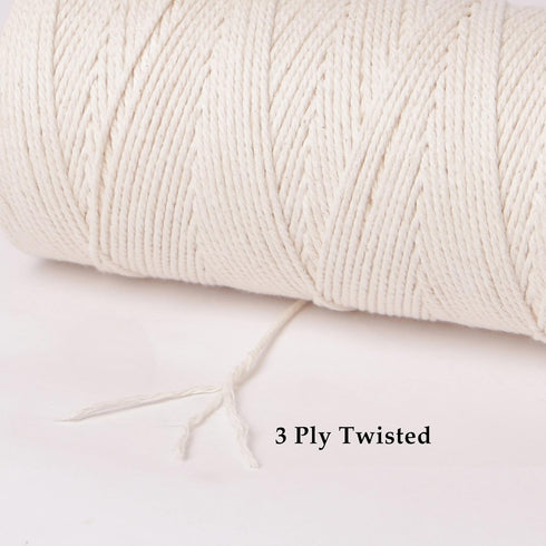656ft Butchers Cotton Twine String, 2mm Cooking Twine for Bakers, Meat, Roasting, Gift Wrapping