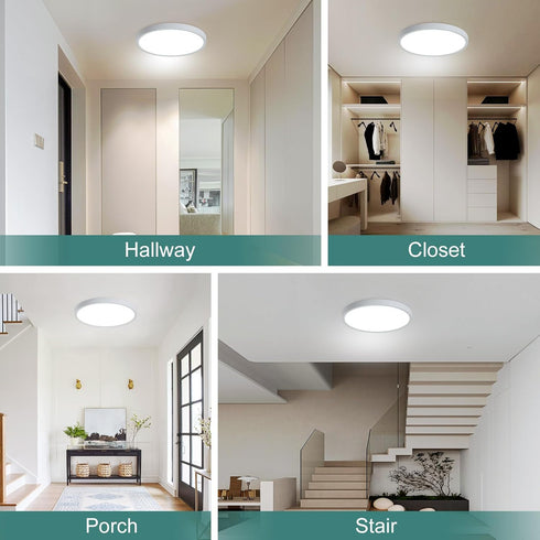 ZSYUBO 7 INCH Closet Closet 3000k/4000k/6000k Motion Activated Light, Flush Mount Light Fixture, Motion Sensor Ceiling