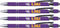 Greeting Pen LSU Soft Touch Coated Metal Pen 4 Pack (4013), Purple/Multi