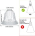 Skelang 1-5/8" Lip-less Glass Lamp Shade, Bell Shaped Light Cover with Fitter Opening, Fixture Replacement Globes