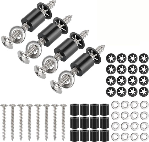 43 Set (172Pcs) Pegboard Mounting Kit - Installation Hardware with Screws, Spacers, Washers for 1/8 and 1/4 Inch