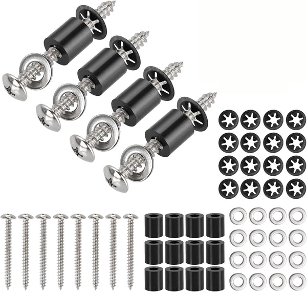 43 Set (172Pcs) Pegboard Mounting Kit - Installation Hardware with Screws, Spacers, Washers for 1/8 and 1/4 Inch