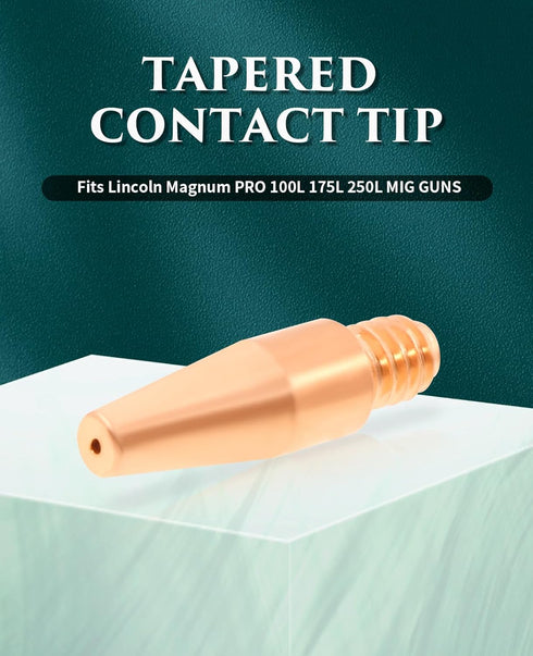 20PK MIG Welding KP2744-030T 0.030'' Tapered Contact Tips for Lincoln Magnum PRO MIG Gun