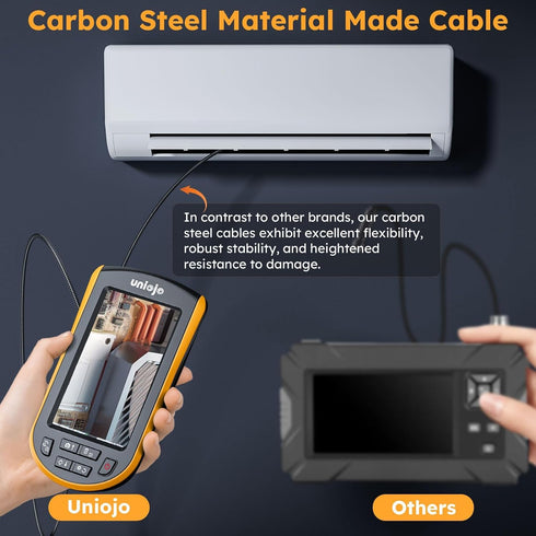 UNIOJO 5.2mm IP67 4.3" 1080P 8 32GB Borescope, Endoscope Camera with Light, Waterproof Sewer Camera with LCD Screen, HD