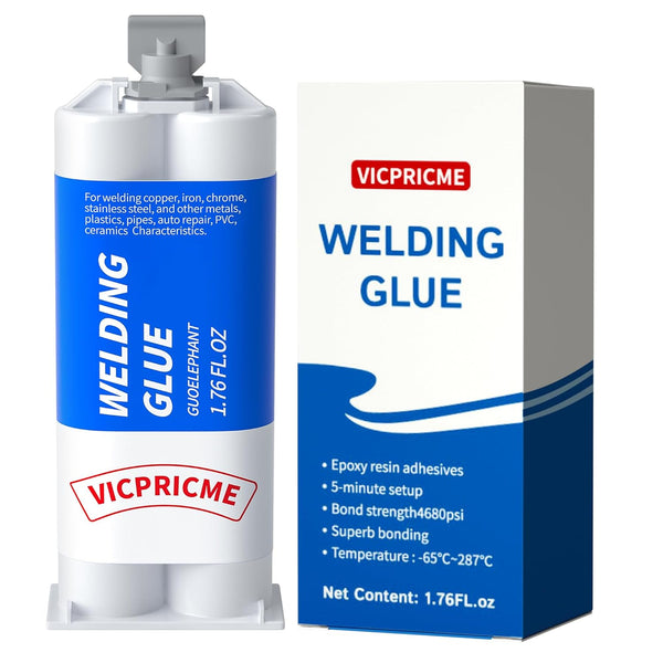 Metal Glue, 1.76oz 2 Part Liquid Metal Welding Epoxy Glue for Heavy Duty Repairs on Metal and Ceramics