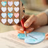 Teling 24 Pcs Valentine's Day Heart Shaped Sticky Notes Pad, Cute Fun Colorful Sticking Power Memo Pads