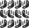 Aylifu 90 Degree Corner Braces, 12 Pieces Black Right Angle Brackets with 24 Screws for Shelves, Cabinet, Furniture