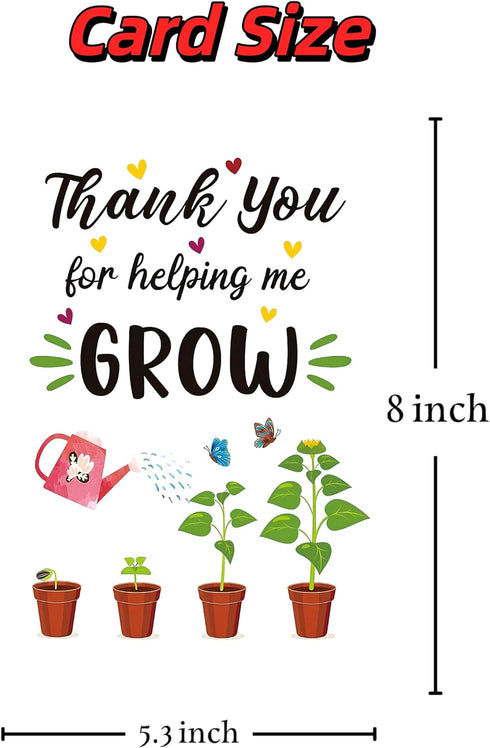 Jyvaxi Sweet Thank You Card for Teacher Teacher Appreciation Card Teacher's Day Gift Ideas Funny Thank You Cards