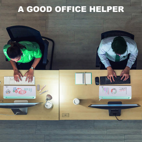 TSJ OFFICE Desktop Whiteboard Dry-Erase Board, Computer Keyboard Stand with Drawer, Desk Organizer for Office