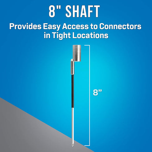 Jonard Tools CTW-7168 Torque Wrench Driver Shaft, 8" Length, 7/16" Drive Size for Tightening F Connectors