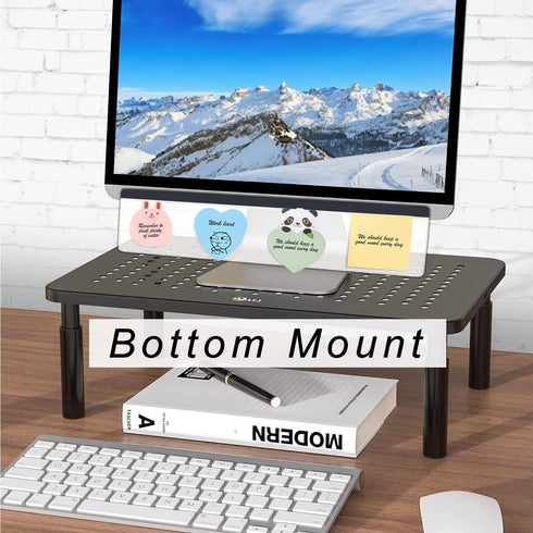 Yocoolfun Mount,18" Monitor Memo Board Top Monitor Sticky Note Holder,Sticky Boards,Message Board for Computer Monitors