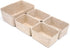Welaxy Drawer Organizers Dividers Storage Bins, Home Office Deep Storage Bin 5-Pack Gift Solutions in Oatmeal