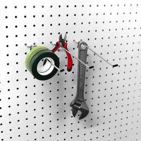 Pegboard Hooks Accessories, 8 Inch Organizer Kit for Garage Tool Storage, 16 Pack