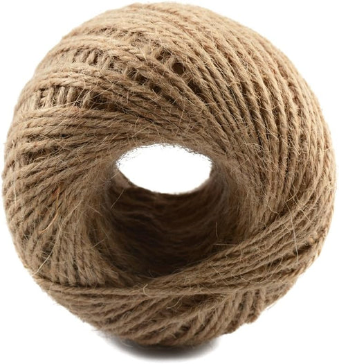 328 Feet Natural Jute Twine - 3 Ply Gift Wrapping String for DIY Crafts and Gardening Applications