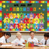 Set gisgfim Building Blocks Classroom Bulletin Board Decorations We All Fit Together Cutouts Toy Bricks Bulletin Board