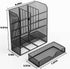 Spacrea Metal Desk Organizer with Drawer, Pencil Holder for School, Home, Art Supplies (Black)