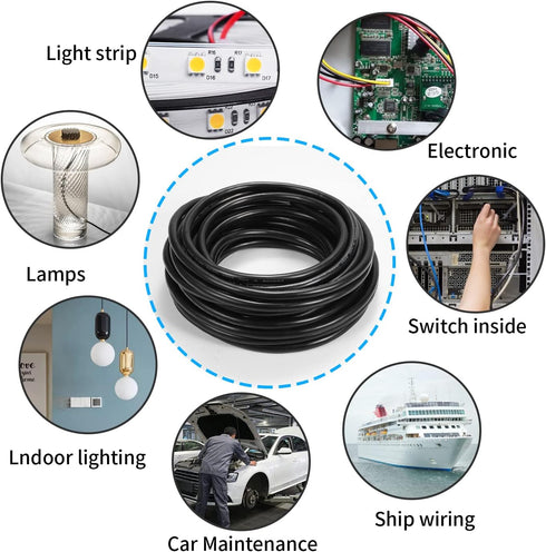 UL2464 Power Lighting Cable Wire Low Voltage Power Connection, 18AWG-2Conductor, 16.4ft.