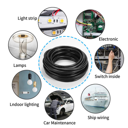 20 Gauge 2 Conductor Electrical Wire 20AWG Stranded PVC Cord 50FT/15.3M Oxygen-Free Copper Cable for LED Strips Lamps