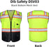 High Visibility Mesh Vest with Pockets and Zipper, ANSI Class 2, Made with 3M Reflective Tape, Yellow and Black
