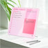 Desktop Thickened Acrylic Dry Erase Board, 12"x10" - Tabletop Planner Board with Stand, Frameless Pink White Board