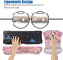 Keyboard Wrist Rest and Mouse Pad Wrist Support Set with Coasters, Bible Verses Psalm 46:5, Non-Slip PU Base Ergonomic
