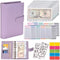 NICOOTH Budget Binder Cash Envelopes A6 Money Saving Binder with Zipper Envelopes (Purple)