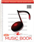 Roaring Spring Music Wire Bound Notebook, 12 Staves of Music Lines, 11" x 8.5", 32 Sheets Heavyweight Paper