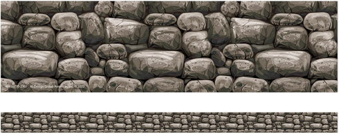 Eureka Curiosity Garden Stone Wall Decorative Classroom Trim, 2.25" Wide, 12 Strips for 37 Total Feet