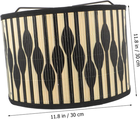Rattan Lamp Shade Fabric Assembly Required Lampshade: Table Bedside Floor Lamp Fabric Drum Lampshade Classic Geometric