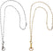 Hidden Hollow Beads Stainless Steel Chain Lanyards for ID Card Badge Holder, Breakaway Clasp, 2 Color Pack