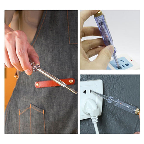 Fielect Test Screwdriver, Voltage Detector Pen Light Circuit Tester Electric Test Pen Neon Tube AC/DC