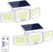 White Solar Security Light Outdoor Super Bright LED, Motion Sensor Flood Light,