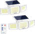White Solar Security Light Outdoor Super Bright LED, Motion Sensor Flood Light,
