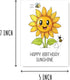 MABSDesigns Happy Birthday Sunshine Card - Sunflower And Bees Card - Happy Birthday Card - Sunflower Birthday Card