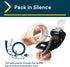 Excell Low Noise Tape Dispenser, 2" Wide with Pushflap Technology for Quiet Carton Sealing - Includes Tape Roll