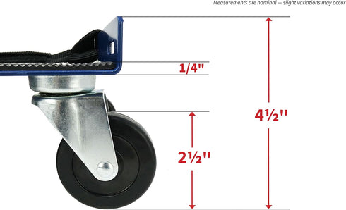 Shepherd Hardware 9298 Snowmobile Dolly Set, 1000-lb Load Capacity, Blue