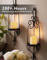 Homemory 12 Pack Flickering Flameless Votive Candles, 200+ Hour Battery Operated LED Tealight for Events