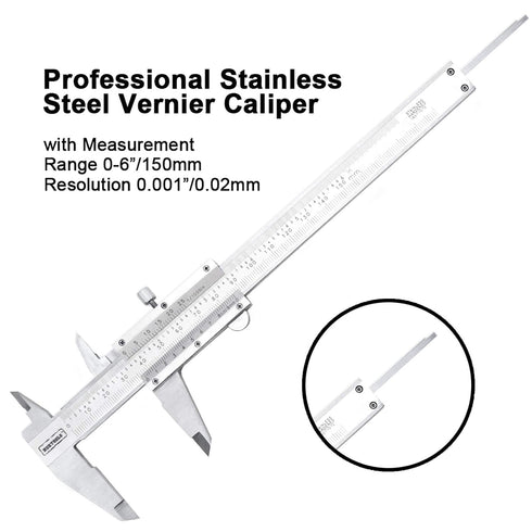 NORTOOLS Metal Vernier Caliper with Micrometer and Ruler for Precision Measurements Inside/Outside/Depth/Step