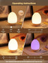 256 Egg Light for Nursery, RGB Baby Night Light, Rechargeable Night Light for Kids, Portable Small Cordless Bedside
