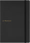 Maruman MNEMOSYNE Journal Notebook, 8.5 x 6.02 Inches, 5mm Dot Grid, Hard Cover with Elastic Band, 120 Sheets