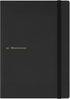 Maruman MNEMOSYNE Journal Notebook, 8.5 x 6.02 Inches, 5mm Dot Grid, Hard Cover with Elastic Band, 120 Sheets