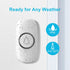 SECRUI Wireless Doorbell with 2 Buttons Doorbell Kits for Front Door Back Door Battery Operated Doorbell with 52 Chimes, LED Flash, 5 Volume Levels Waterproof Modern Doorbell Over 1000FT