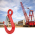5000Lbs Red Hoist Hook, Alloy Steel Crane Hook with Safety Latch Design for Ship Construction