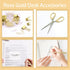 UPIHO Gold Desk Accessories Set - Stapler, Tape Dispenser, Scissors, and Sticky Notes for Office Clerks