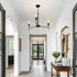 3 E26 Modern Farmhouse Chandelier Light Black Chandeliers for Dining Room Light Fixture, Round Iron Candle Chandelier