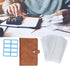 Planner Binders, PU Leather Notebook Cover Composition Notebook Cover Refillable Wallet Planner 6 Refillable Notebook for A6 Filler Paper (Brown) by Tnfeeon
