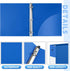 Henoyso 12 Pcs 1.5 Inch Plastic 3 Ring Binders, Flexible Binders for 8.5 x 11 Inch Paper (Blue)