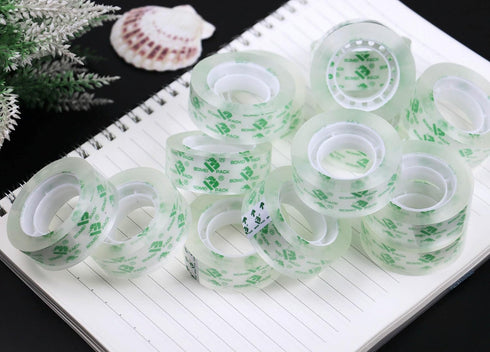 PACK 48 3/4 1000 in,1 inch BOMEI Rolls Crystal Clear Transparent Tape, Stationery Tape Refills Rolls for Dispenser