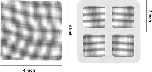 Window Screen Repair Patches, Screen Door Repair Kit for Window Screen and Screen Door Tears Holes, 10 Patches, 4"x 4"(10cm x 10cm)