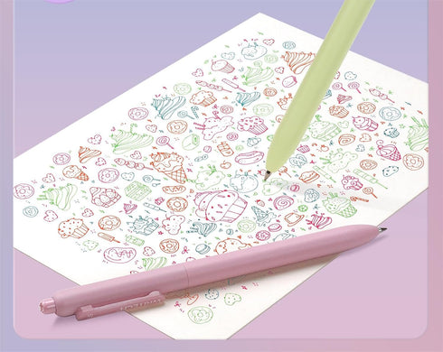 WRITECH Gel Pens 0.5mm Fine Point: Retractable Multicolor Ink 8ct, Silent Click, Extra Smooth Writing, Non Bleed